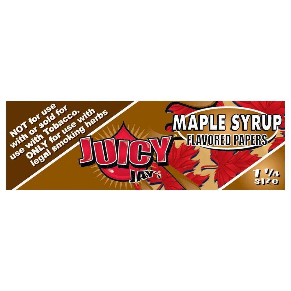 Juicy Jays Maple Syrup Flavored 1 1/4 Rolling Papers 24 Pack Front View