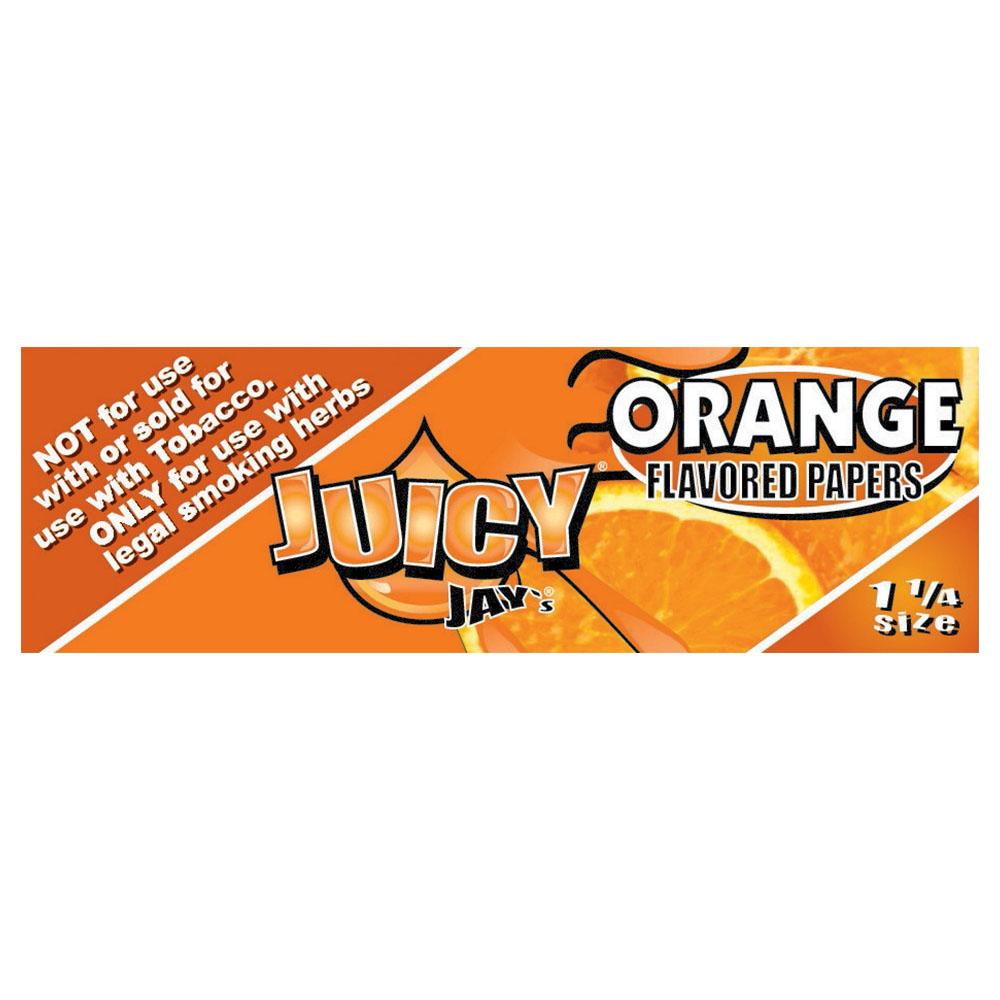 Juicy Jays 1 1/4 Size Orange Flavored Rolling Papers - 24 Pack Front View