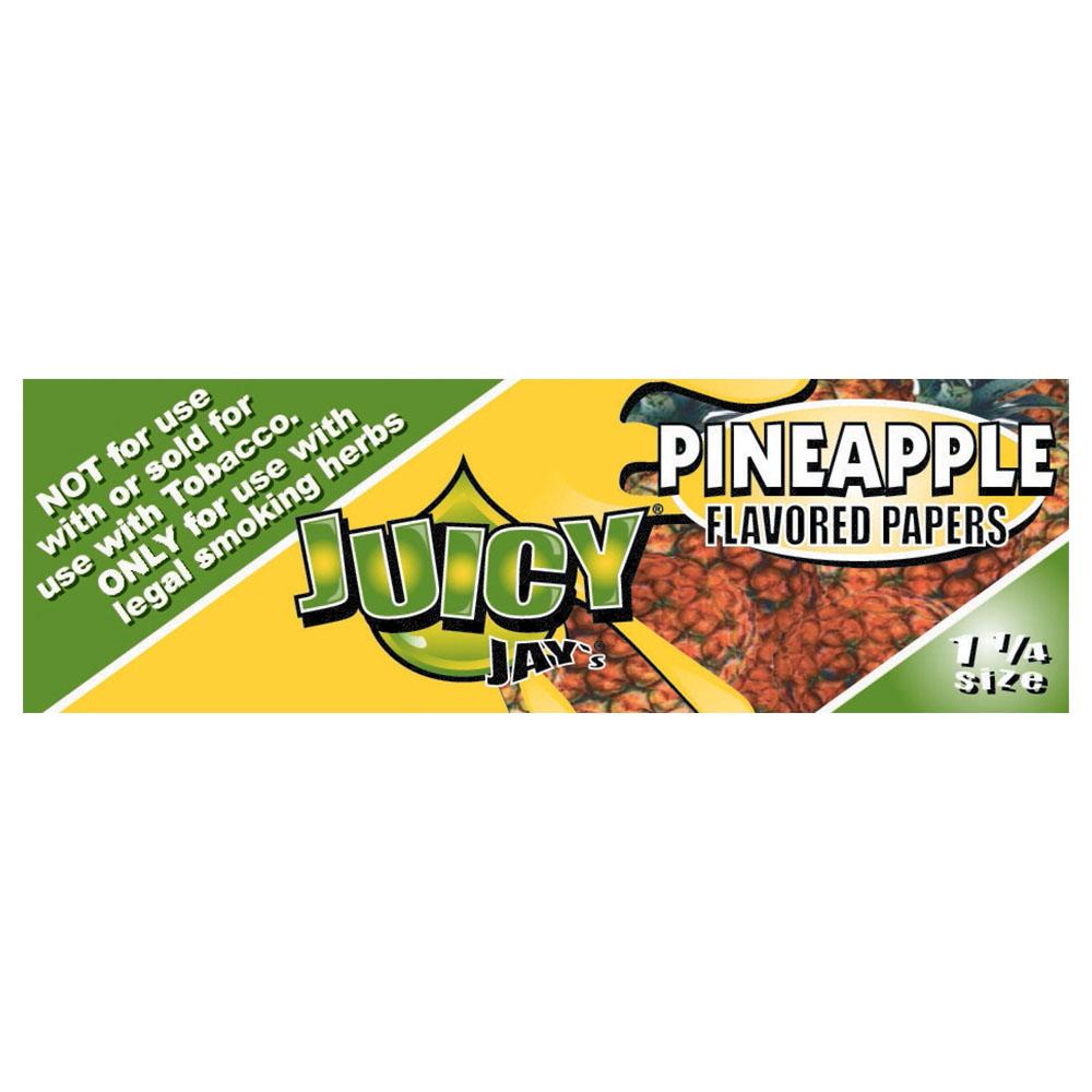 Juicy Jays 1 1/4 Pineapple Flavored Rolling Papers Pack Front View