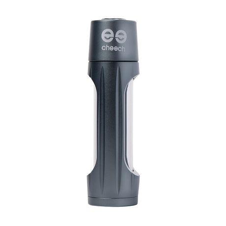 Cheech Glass 7" Metal Bubbler in Grey - Front View on Seamless White Background