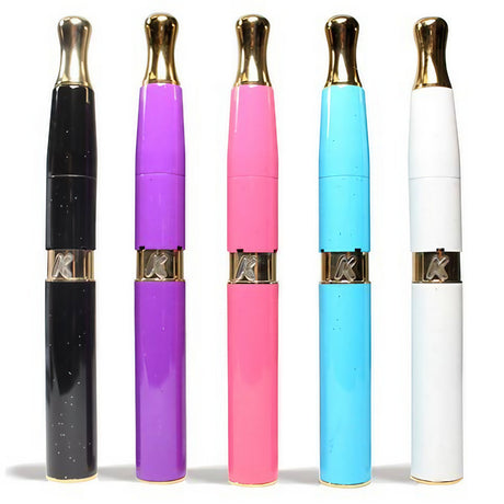 KandyPens Galaxy Vape Pens in assorted colors with titanium coils, front view