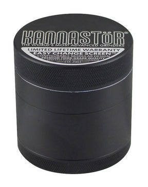Kannastor 2.5" Multi Chamber Aluminum Grinder, 4-Part Design with Closable Lid - Front View