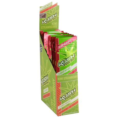 Kush Canadian Hemp Wraps Kiwi Strawberry flavor, 25 pack front view