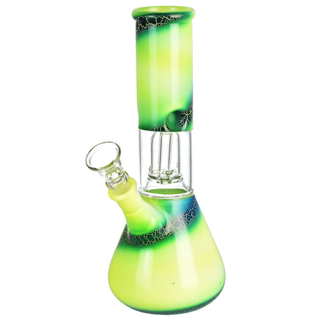 Lava Ombre Beaker Water Pipe, 8" tall, 14mm female joint, front view on white background
