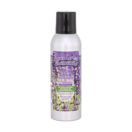 Smoke Odor 7oz Enzyme Spray in Lavender w-Chamomile scent, front view on white background