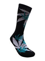 Leaf Republic Weed Socks featuring cannabis leaf design, comfortable fit, side view