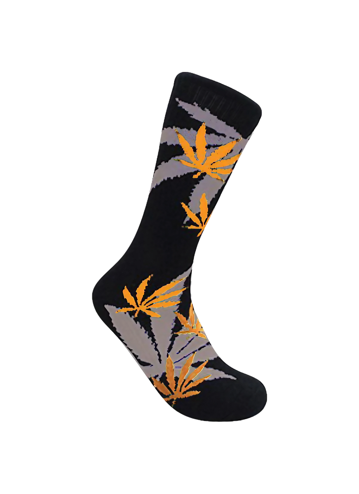 Leaf Republic Cannabis Leaf Pattern Socks in Black - Comfortable Fit