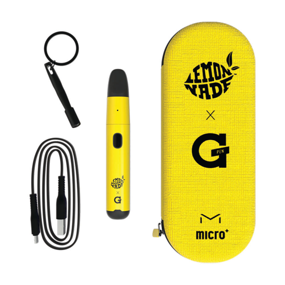 Lemonnade x G Pen Micro+ Concentrate Vaporizer with USB cable and carrying case