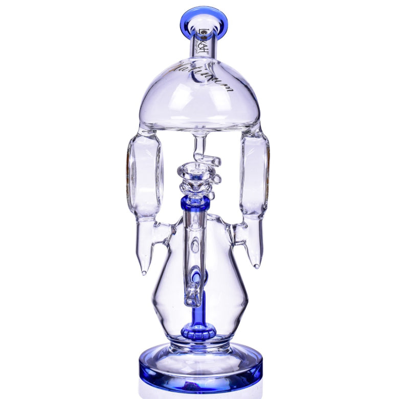 Lookah Glass Aroma Dome Water Pipe, 45 Degree Joint, Borosilicate, Front View