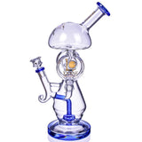 Lookah Glass Aroma Dome Bong with Recycler Design for Dry Herbs, 45 Degree Glass Joint, Front View