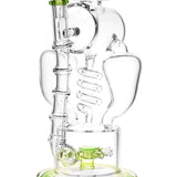 Lookah Glass Continuum Spiral Recycler Bong, Heavy Wall Design, 20" Height, Side View