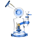 Lookah Glass DJ Water Pipe with Showerhead Percolator, 8.5" Tall, Front View on White