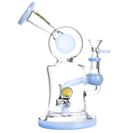Lookah Glass DJ Water Pipe with Showerhead Percolator, 8.5" Tall, Side View on White Background