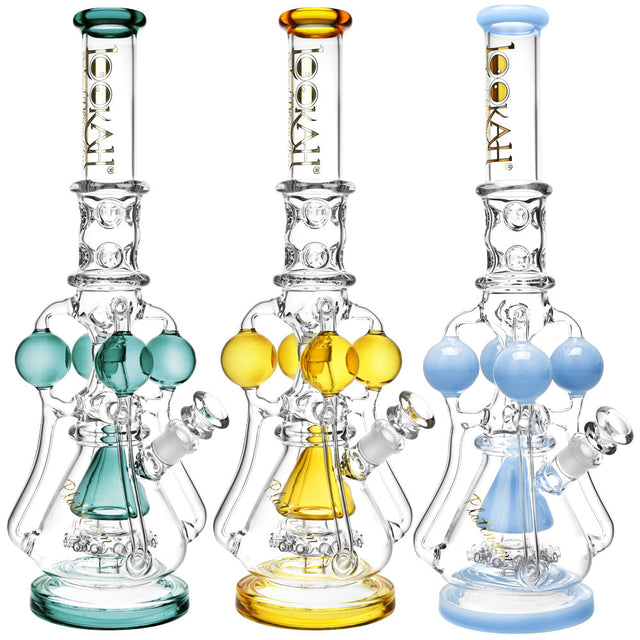 Lookah Glass Mad Laboratory Recycler Bongs in three colors with 45-degree joints
