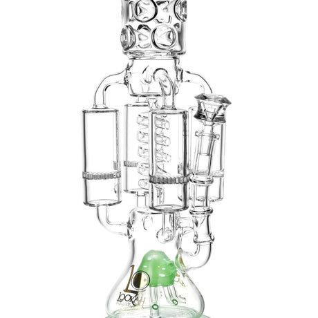 Lookah Glass 'Running On Shrooms' Water Pipe with Honeycomb Percolator and 90 Degree Joint