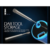 Lookah Swordfish Vape Pen with integrated dab tool storage feature, highlighting portability and ease of use