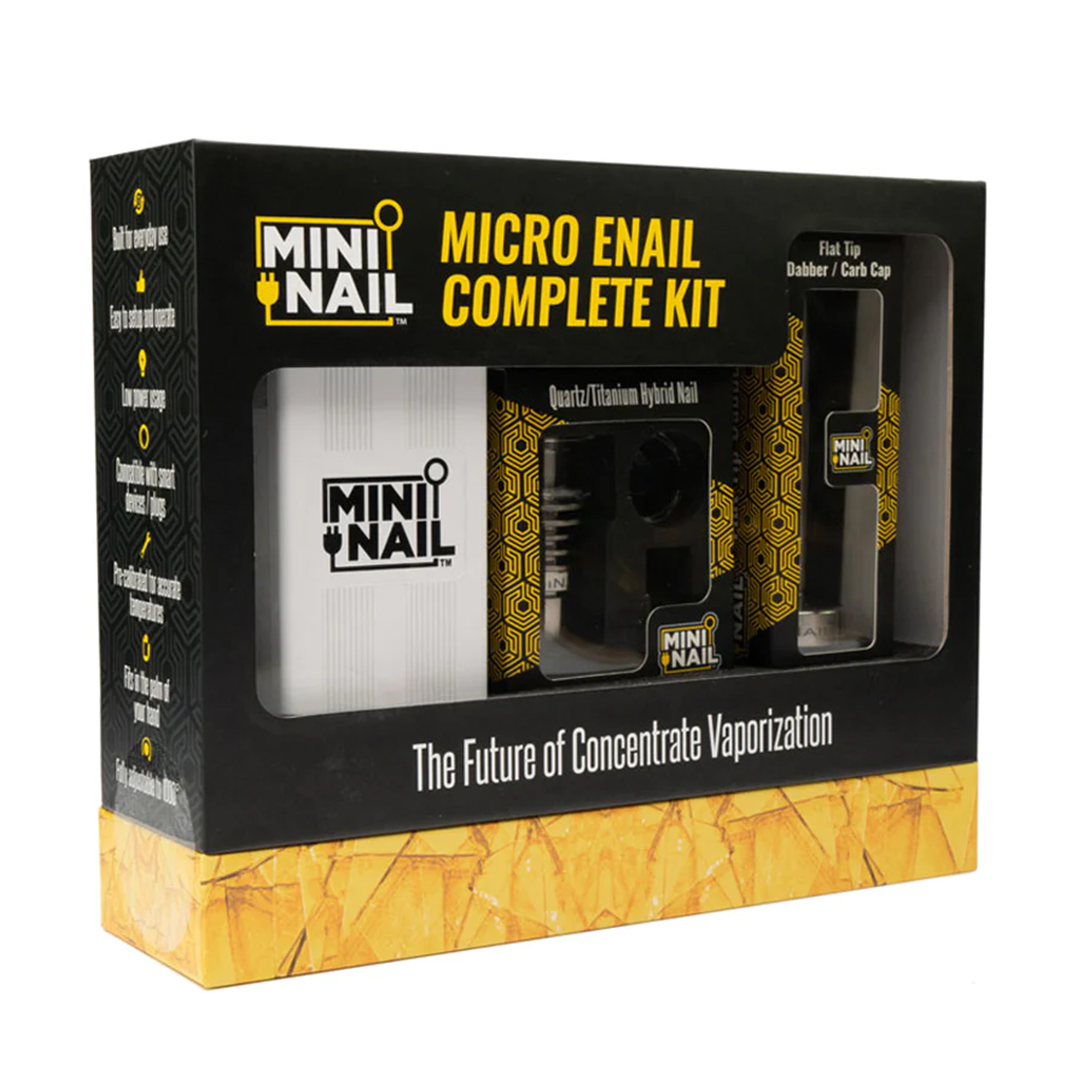 MiniNail Quartz Hybrid Deep Dish E-Nail Kit in packaging, angled front view