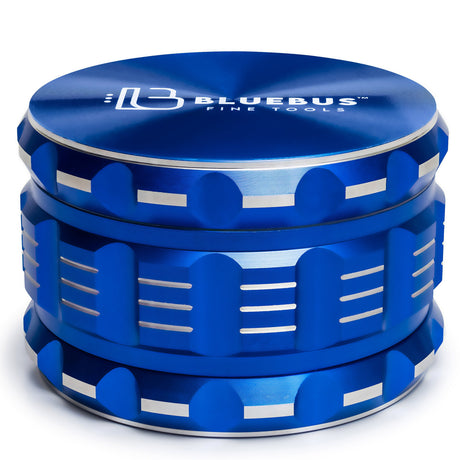Blue Bus Fine Tools GA Aluminum Grinder in Blue, 4-Part Design, Kitchen-Ready