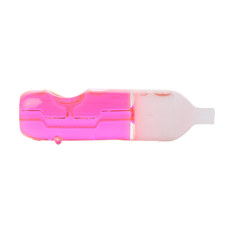 Cheech Glass 4.5" Pink Glycerin Pipe Side View on Seamless White Background