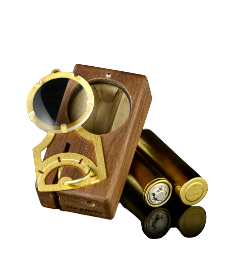 Magic Flight Launch Box Monocle Edition with Walnut Finish and Gold Batteries