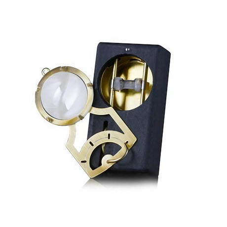 Magic Flight Muad-Dib Vaporizer in brass with open lid, showcasing compact design, USA made