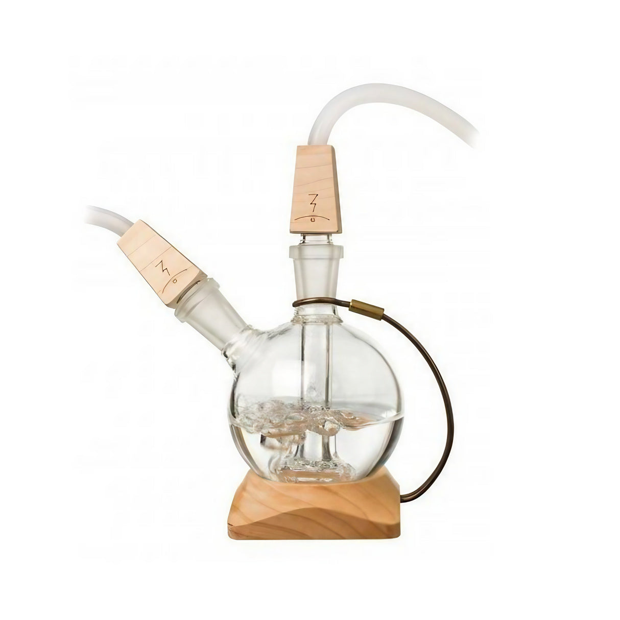 Magic Flight Orbiter with Showerhead Percolator, 5" Height, Wooden Stand - Front View