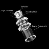 Honeycomb Barrel Quartz E-Nail for Dab Rigs, Clear Joint, Isolated on Black Background