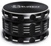 GA Aluminum Grinder by Blue Bus Fine Tools in Black, 3-Inch, 4-Part design, front view on white background
