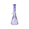 MAV Glass 10" San Pedro 2 Tone Beaker in Purple Milk and Purple, Front View