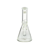 MAV Glass 10" White Color Top Beaker Bong with Clear Glass and Removable Downstem