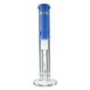 MAV Glass 15" Lavender Honeycomb Percolator Straight Tube Bong Front View