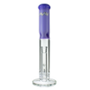 MAV Glass 15" Purple Single Honey Straight Tube Bong with Honeycomb Percolator