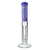 MAV Glass 15" Purple Single Honey Straight Tube Bong with Honeycomb Percolator