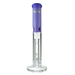 MAV Glass 15" Purple Single Honey Straight Tube Bong with Honeycomb Percolator