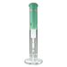 MAV Glass 15" Single Honey Straight Tube Bong in Sea Foam, Front View with Honeycomb Percolator