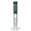 MAV Glass 15" Single Honey Straight Tube Bong, Transparent Black, Front View