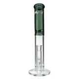 MAV Glass 15" Single Honey Straight Tube Bong, Transparent Black, Front View