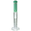 MAV Glass 16" Double Honeycomb Percolator Straight Tube Bong in Sea Foam - Front View