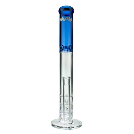 MAV Glass 17" Triple Honeycomb Straight Tube Bong in Ink Blue, Front View