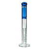 MAV Glass 17" Triple Honeycomb Straight Tube Bong in Ink Blue, Front View