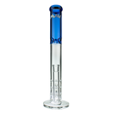 MAV Glass 17" Triple Honeycomb Straight Tube Bong in Ink Blue, Front View