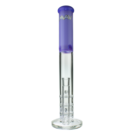 MAV Glass 17" Purple Triple Honeycomb Straight Tube Bong Front View