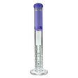 MAV Glass 17" Purple Triple Honeycomb Straight Tube Bong Front View