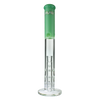 MAV Glass 17" Triple Honeycomb Straight Tube Bong in Seafoam - Front View