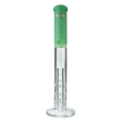 MAV Glass 17" Triple Honeycomb Straight Tube Bong in Seafoam - Front View