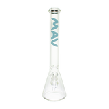 MAV Glass 18" Classic Beaker Bong in Baby Blue - Front View on White Background