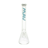 MAV Glass 18" Classic Beaker Bong in Baby Blue - Front View on White Background