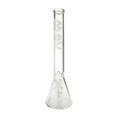MAV Glass 18" Classic White Beaker Bong with Clear Downstem and 50mm Diameter