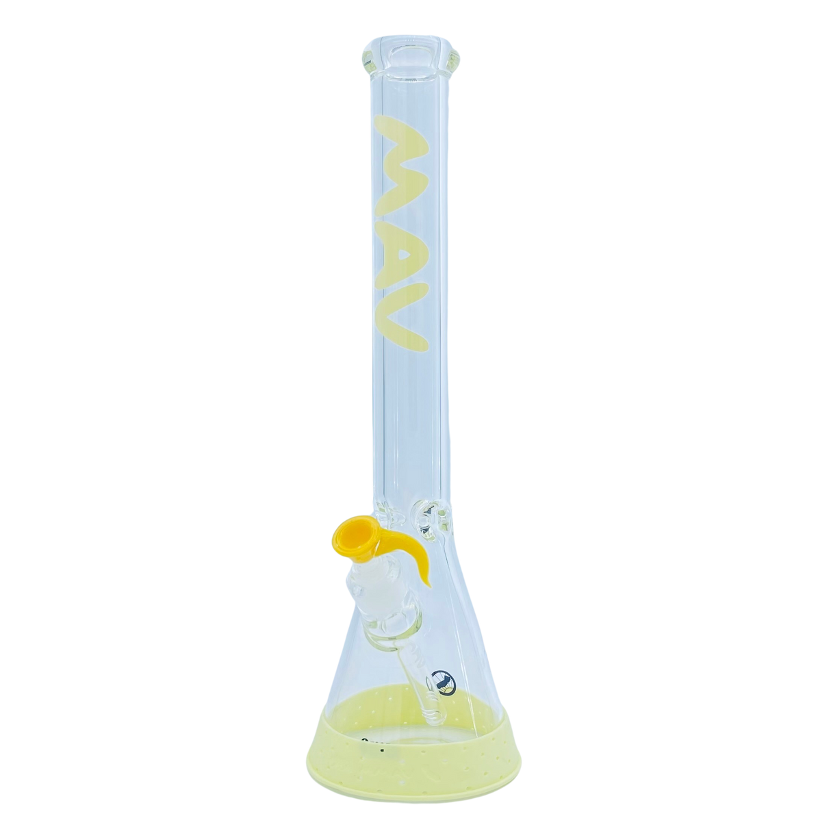 MAV Glass 18" Classic Mellow Yellow Beaker Bong Bundle with Thick 5mm Glass