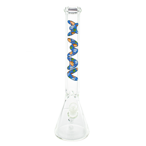 MAV Glass 18" Top City LA Beaker Bong with 50mm Diameter and 18-19mm Joint Size